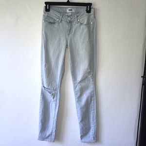 Light wash PAIGE skinny jeans